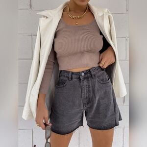 Dissh Black Denim Shorts